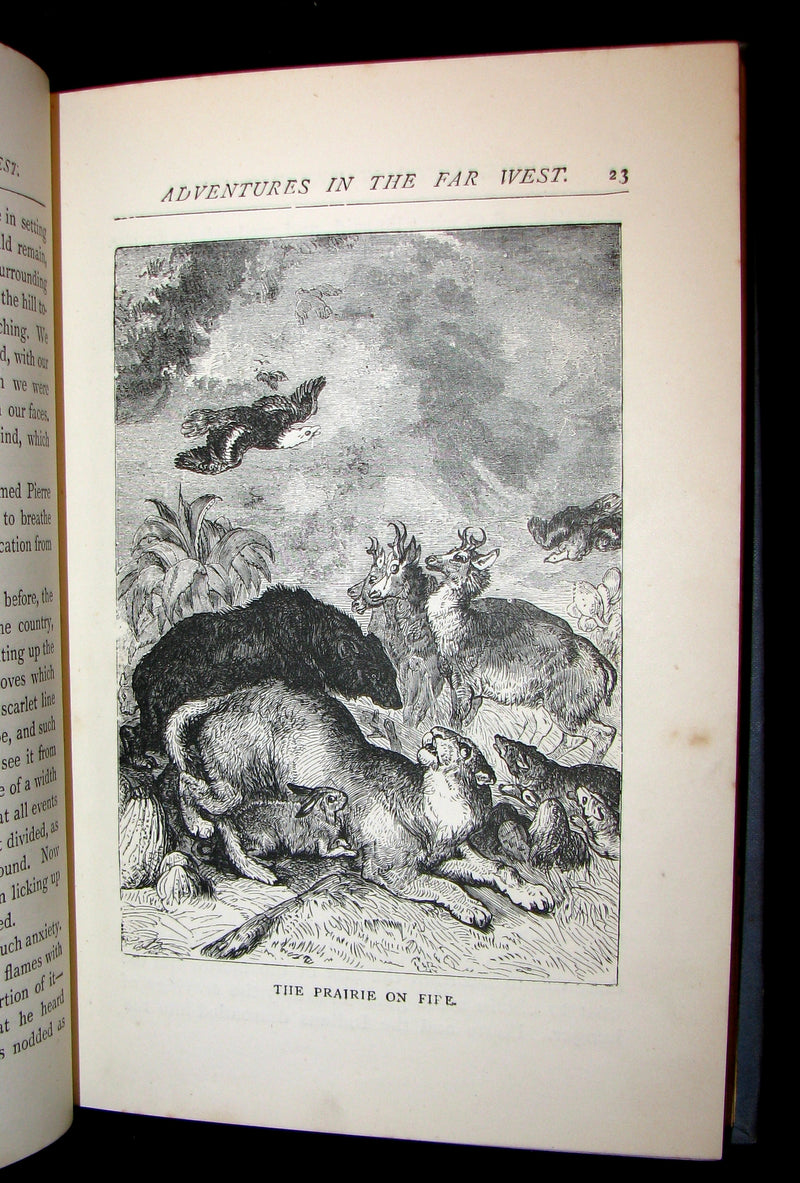 1881 Scarce Victorian Book - Adventures in the Far West by W. H. G. Kingston