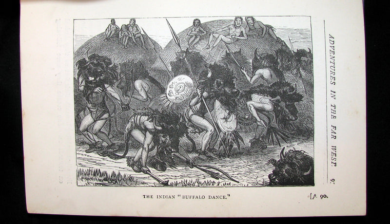 1881 Scarce Victorian Book - Adventures in the Far West by W. H. G. Kingston