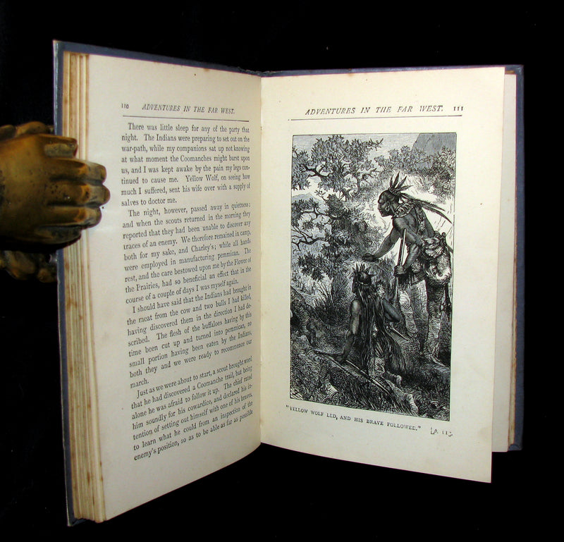 1881 Scarce Victorian Book - Adventures in the Far West by W. H. G. Kingston