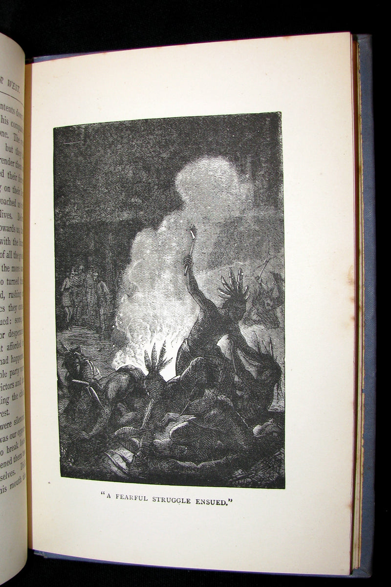 1881 Scarce Victorian Book - Adventures in the Far West by W. H. G. Kingston
