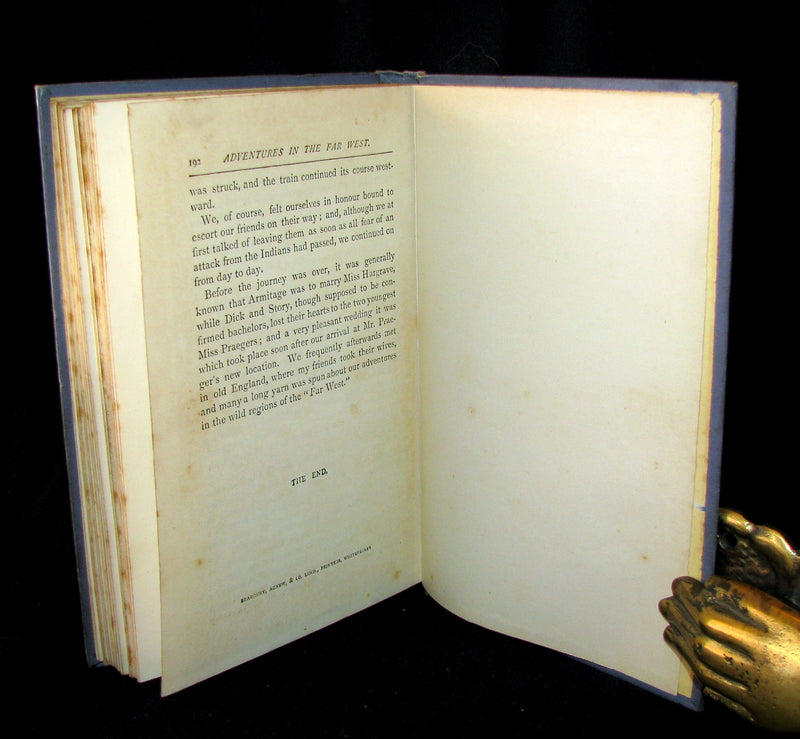 1881 Scarce Victorian Book - Adventures in the Far West by W. H. G. Kingston