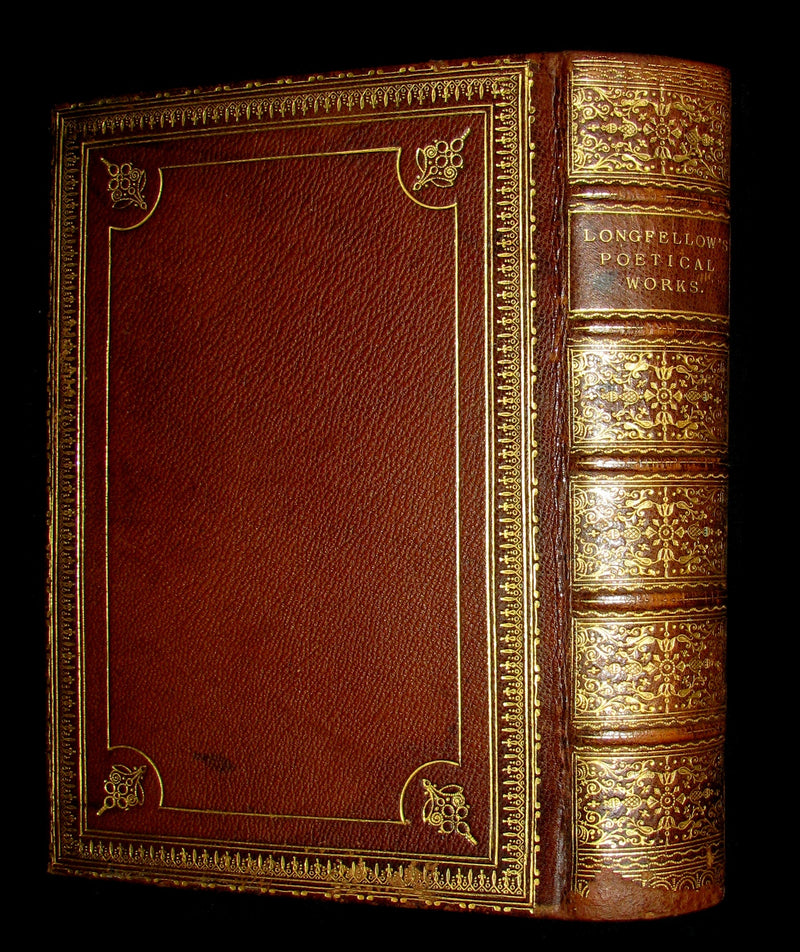 1877 Rare Victorian Book -  The Poetical Works of Longfellow Illustrated by Sir John Gilbert.