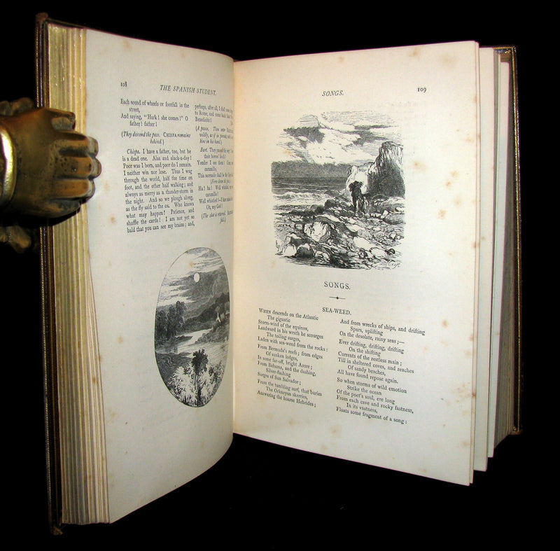 1877 Rare Victorian Book -  The Poetical Works of Longfellow Illustrated by Sir John Gilbert.