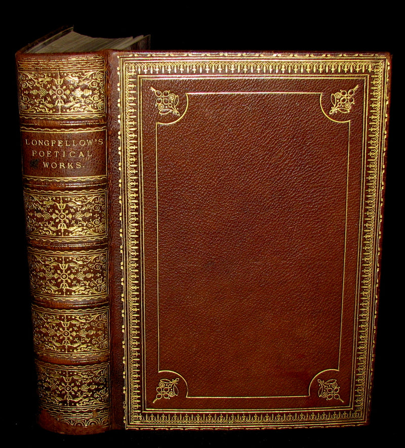 1877 Rare Victorian Book -  The Poetical Works of Longfellow Illustrated by Sir John Gilbert.