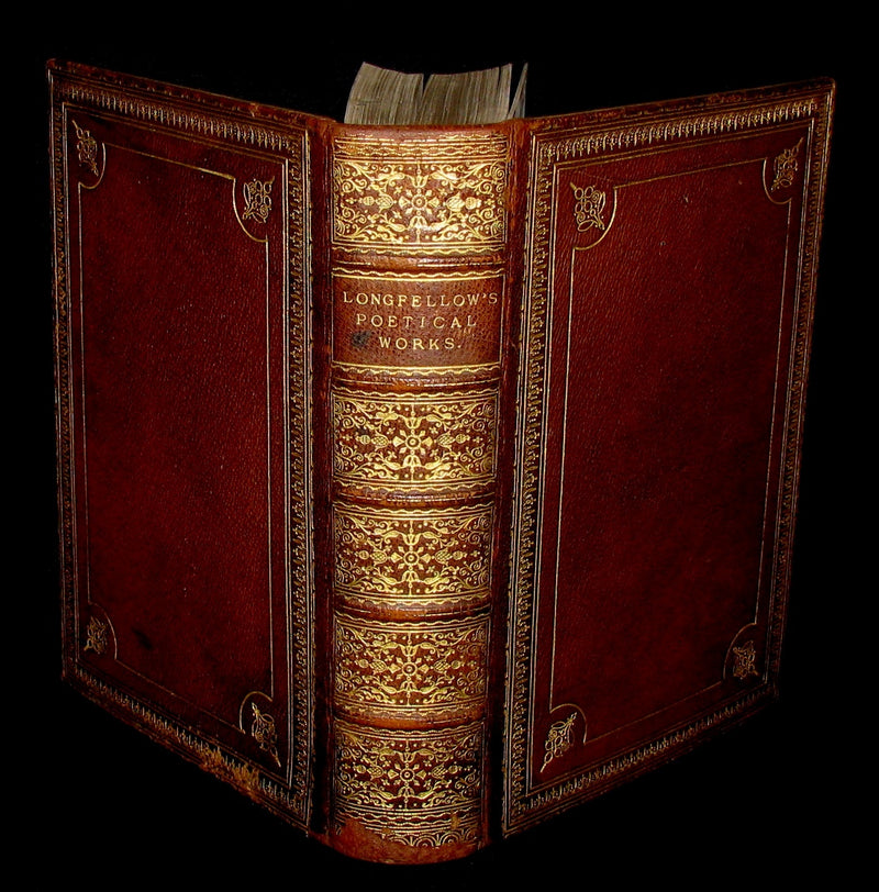 1877 Rare Victorian Book -  The Poetical Works of Longfellow Illustrated by Sir John Gilbert.