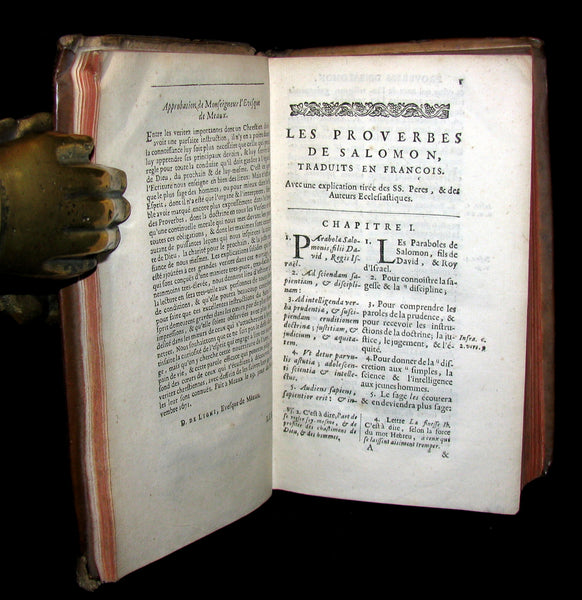 1678 Rare Latin French Book BIBLE- The BOOK of PROVERBS- Les Proverbes de SALOMON
