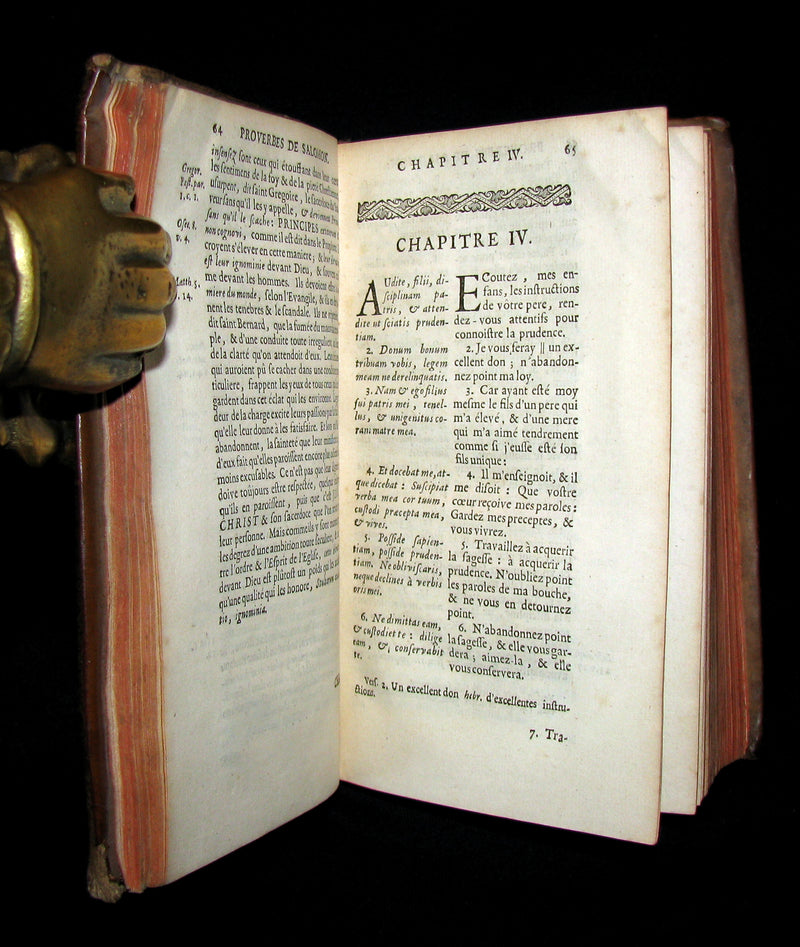 1678 Rare Latin French Book BIBLE- The BOOK of PROVERBS- Les Proverbes de SALOMON