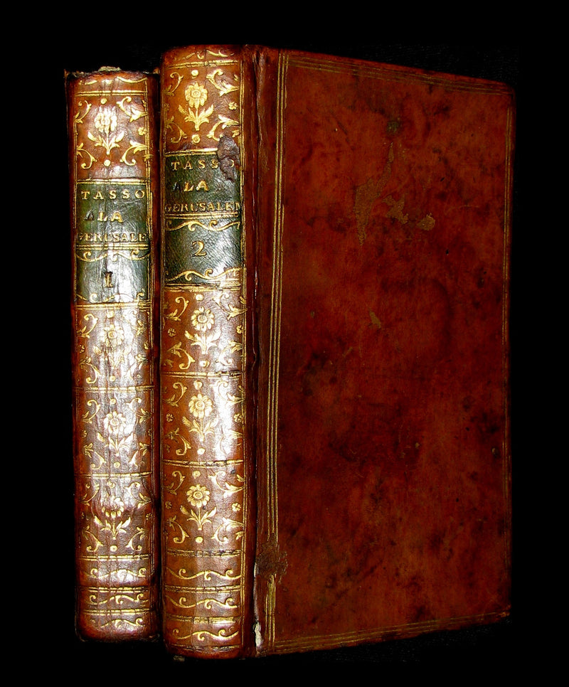 1783 Rare Italian Book set - Jerusalem Delivered - La Gerusalemme Liberata by Torquato Tasso.