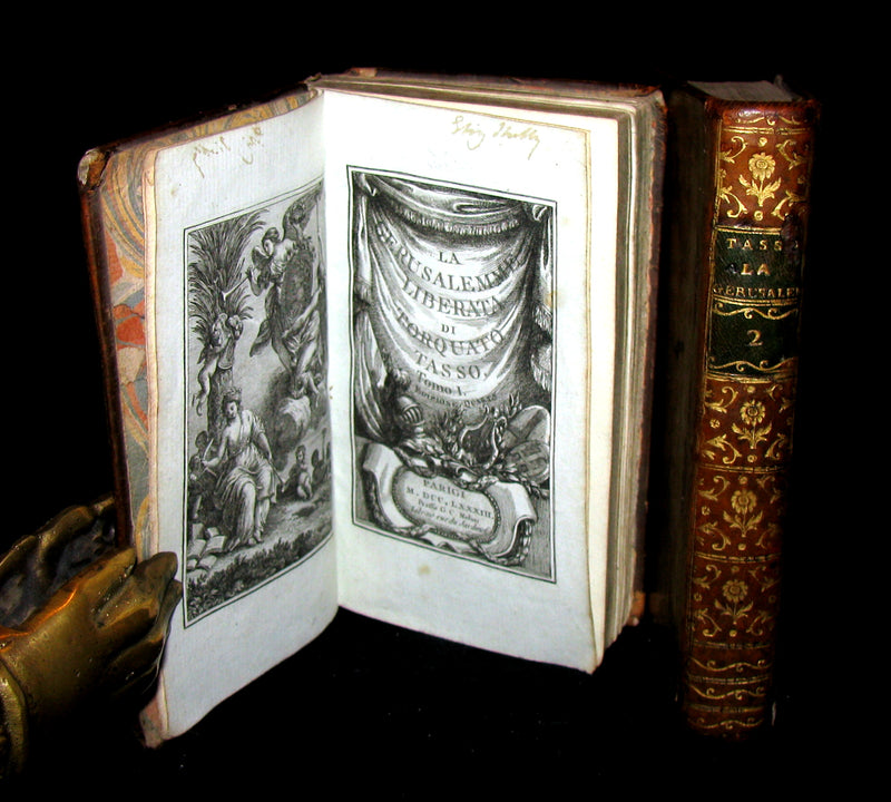 1783 Rare Italian Book set - Jerusalem Delivered - La Gerusalemme Liberata by Torquato Tasso.
