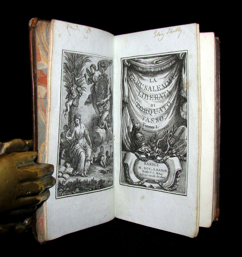 1783 Rare Italian Book set - Jerusalem Delivered - La Gerusalemme Liberata by Torquato Tasso.