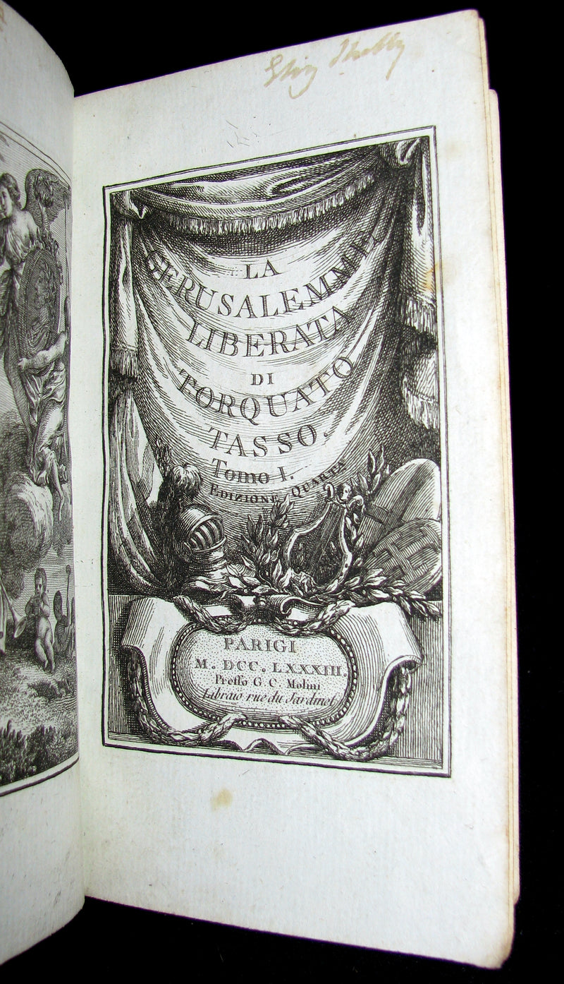 1783 Rare Italian Book set - Jerusalem Delivered - La Gerusalemme Liberata by Torquato Tasso.