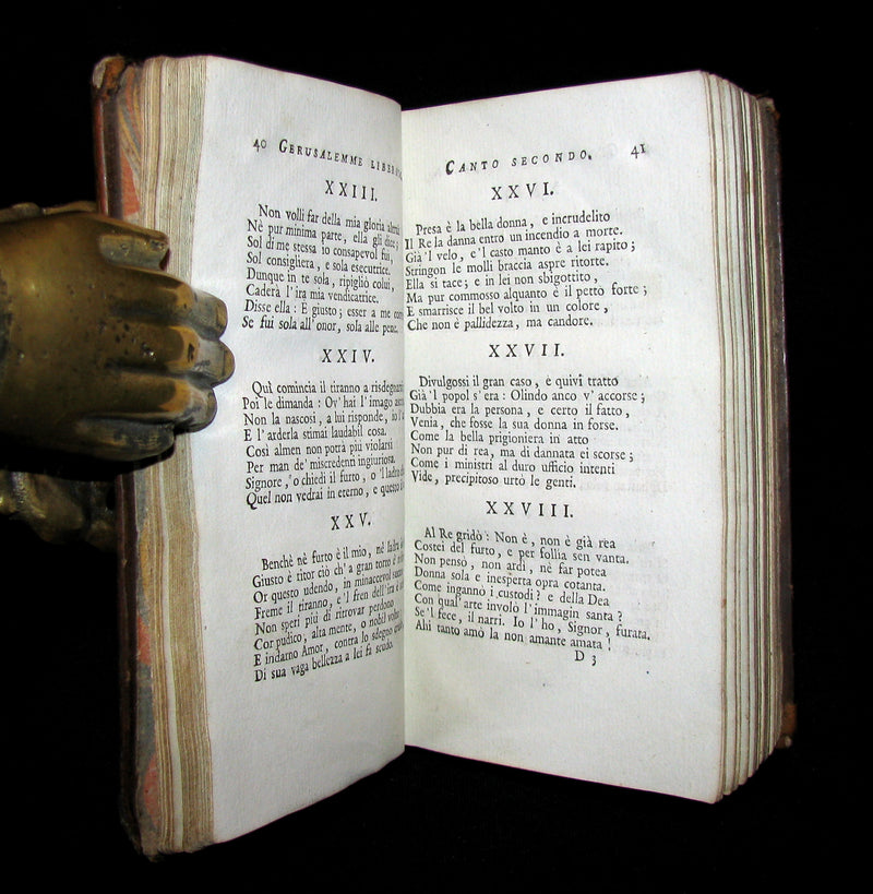 1783 Rare Italian Book set - Jerusalem Delivered - La Gerusalemme Liberata by Torquato Tasso.