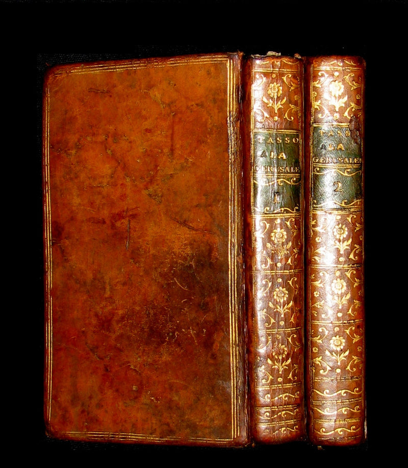 1783 Rare Italian Book set - Jerusalem Delivered - La Gerusalemme Liberata by Torquato Tasso.