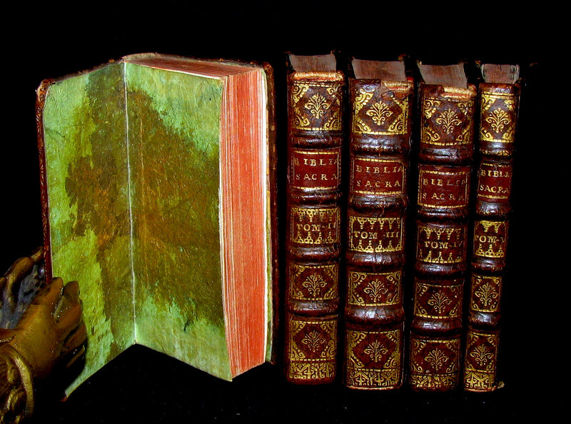 1679 Rare Latin Bible Book set - BIBLIA SACRA - Vulgate Editionis