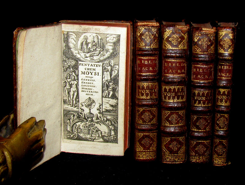 1679 Rare Latin Bible Book set - BIBLIA SACRA - Vulgate Editionis