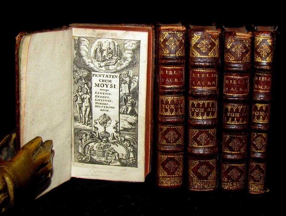 1679 Rare Latin Bible Book set - BIBLIA SACRA - Vulgate Editionis