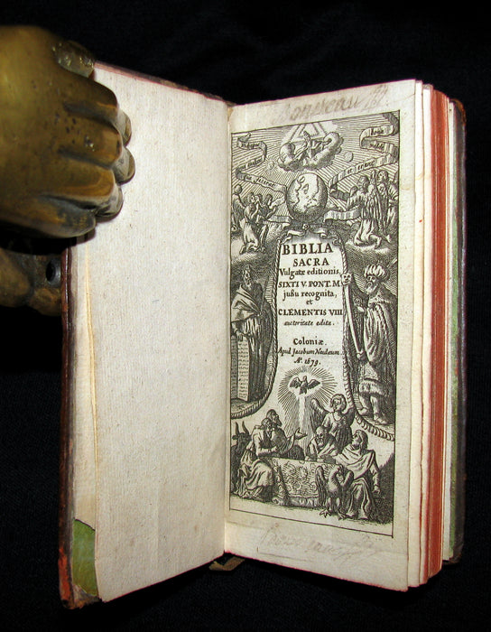 1679 Rare Latin Bible Book set - BIBLIA SACRA - Vulgate Editionis