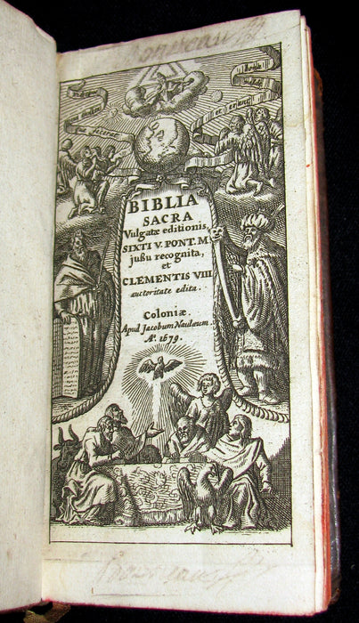 1679 Rare Latin Bible Book set - BIBLIA SACRA - Vulgate Editionis