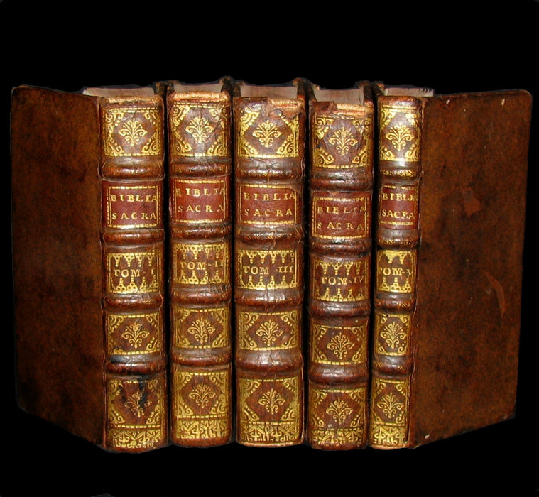 1679 Rare Latin Bible Book set - BIBLIA SACRA - Vulgate Editionis