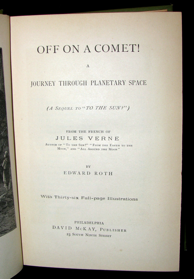 1890 Rare Book - Jules Verne, Off on a Comet! A Journey through Planetary Space.
