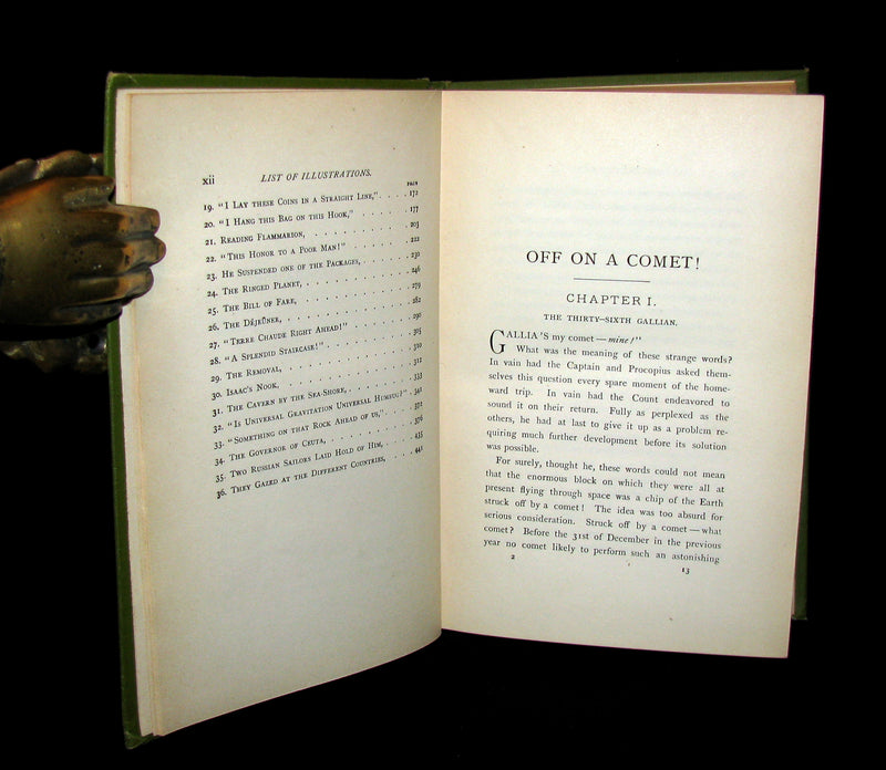 1890 Rare Book - Jules Verne, Off on a Comet! A Journey through Planetary Space.