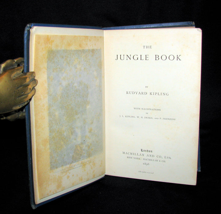 1896 Rare Book - The Jungle Book by Rudyard Kipling -  First Edition, 5th Printing