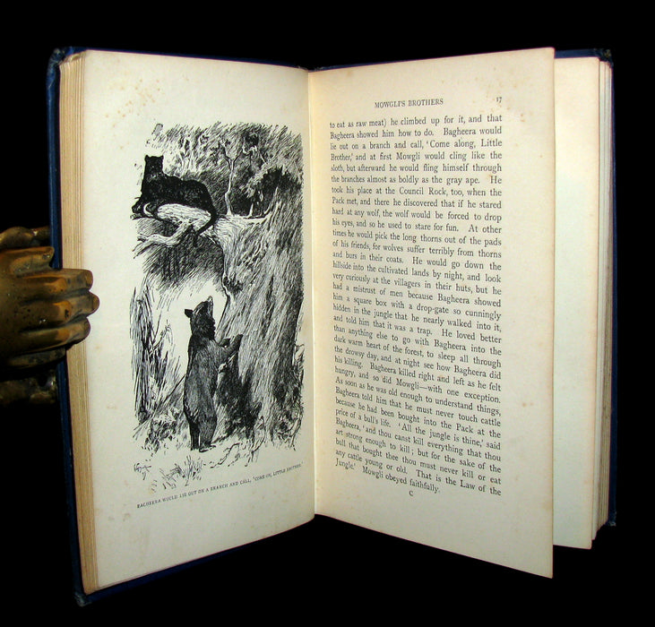 1896 Rare Book - The Jungle Book by Rudyard Kipling -  First Edition, 5th Printing