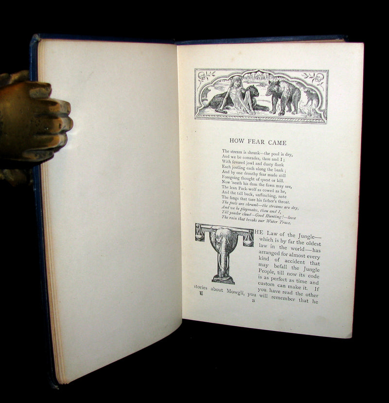 1895 Rare Book - The Second Jungle Book by Rudyard Kipling- First Edition, 2nd Printing.