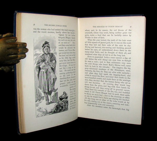 1895 Rare Book - The Second Jungle Book by Rudyard Kipling- First Edition, 2nd Printing.
