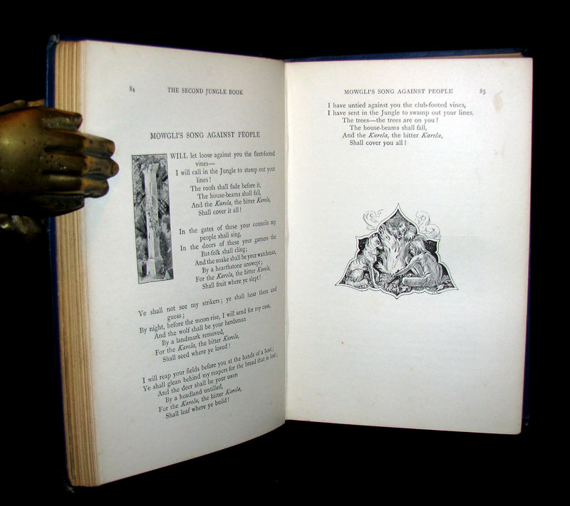 1895 Rare Book - The Second Jungle Book by Rudyard Kipling- First Edition, 2nd Printing.