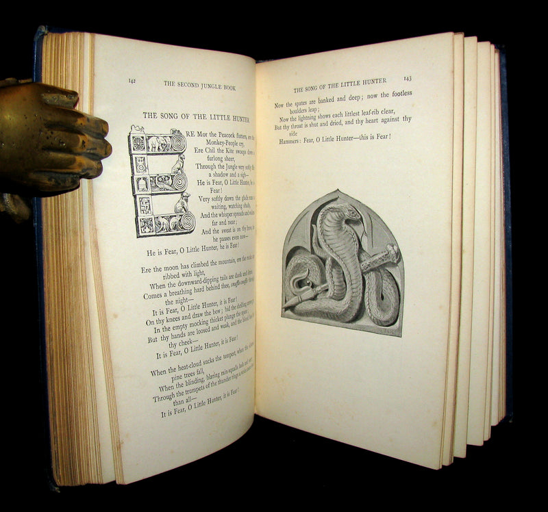1895 Rare Book - The Second Jungle Book by Rudyard Kipling- First Edition, 2nd Printing.