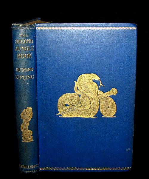 1895 Rare Book - The Second Jungle Book by Rudyard Kipling- First Edition, 2nd Printing.