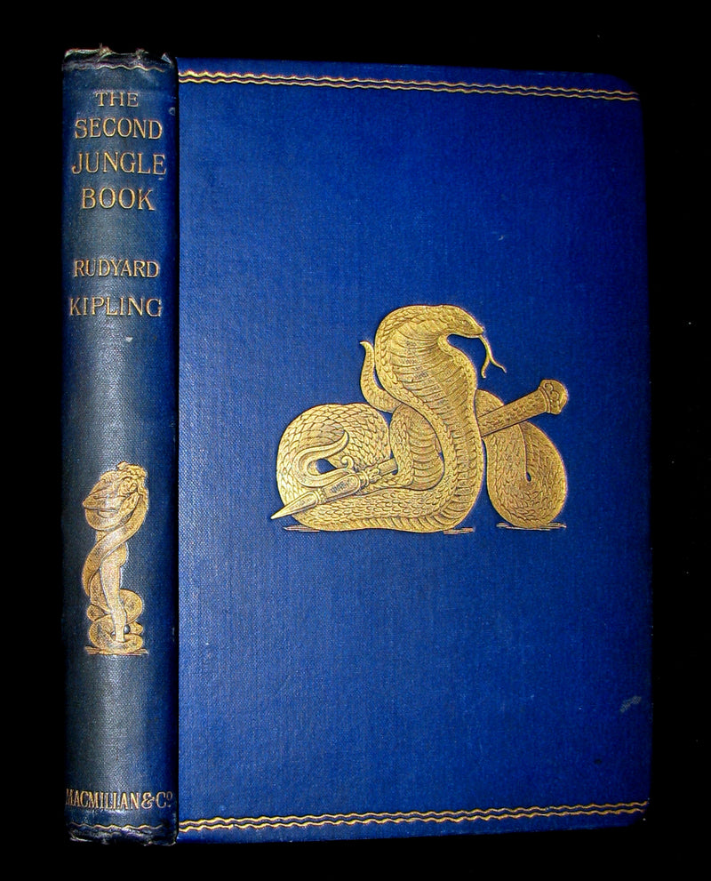 1895 Rare Book - The Second Jungle Book by Rudyard Kipling- First Edition, 2nd Printing.