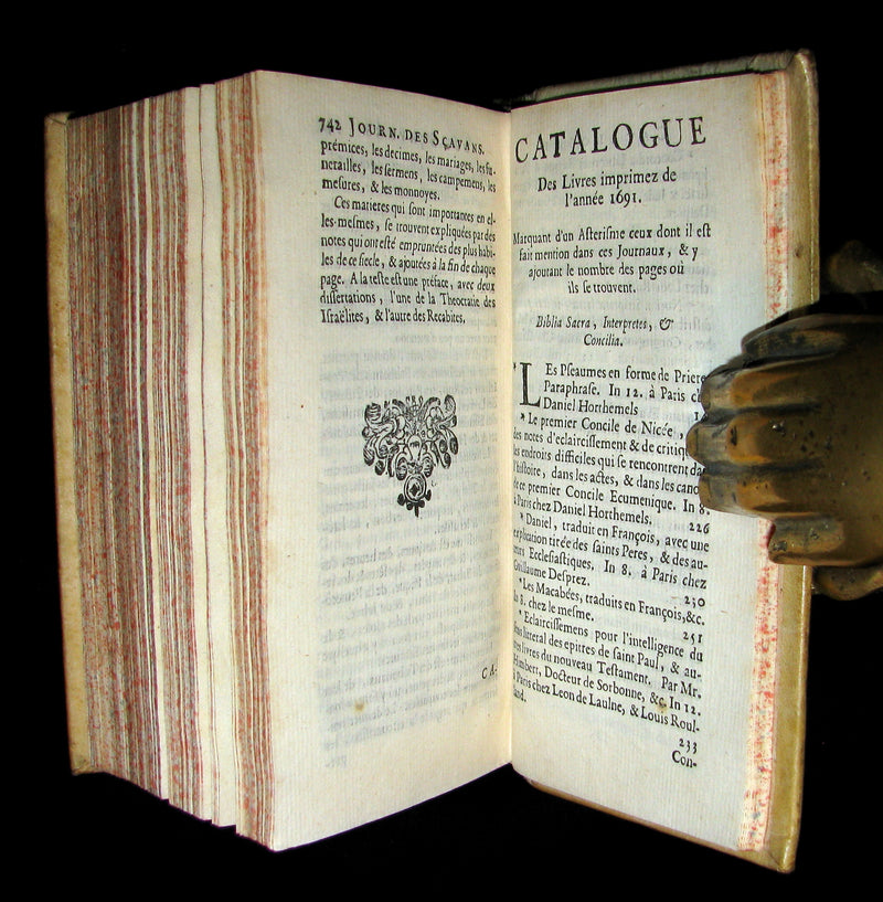 1692 Rare French Book - Scientists' Journal for year 1691 - Including Discoveries in Jupiter