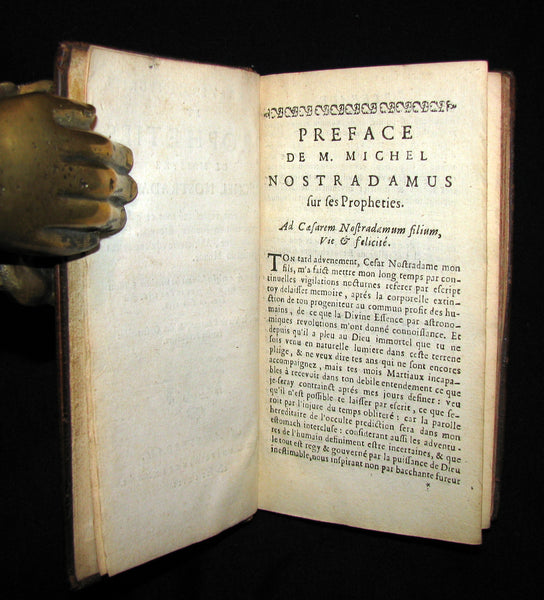 1667 Scarce French Book ~ NOSTRADAMUS Prophecies ~ Les Vrayes Centuries et Propheties.
