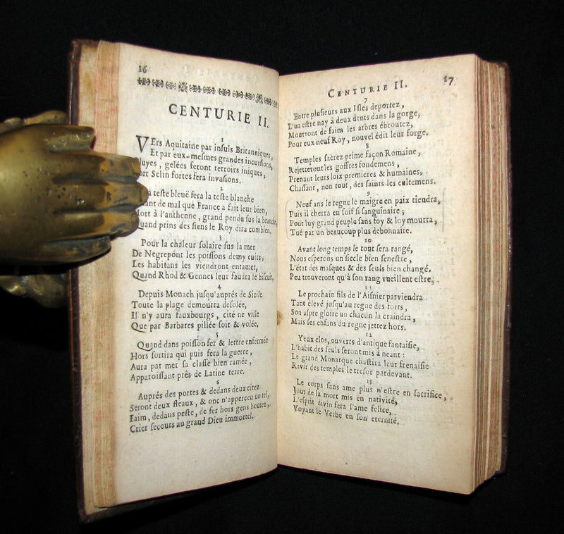 1667 Scarce French Book ~ NOSTRADAMUS Prophecies ~ Les Vrayes Centuries et Propheties.