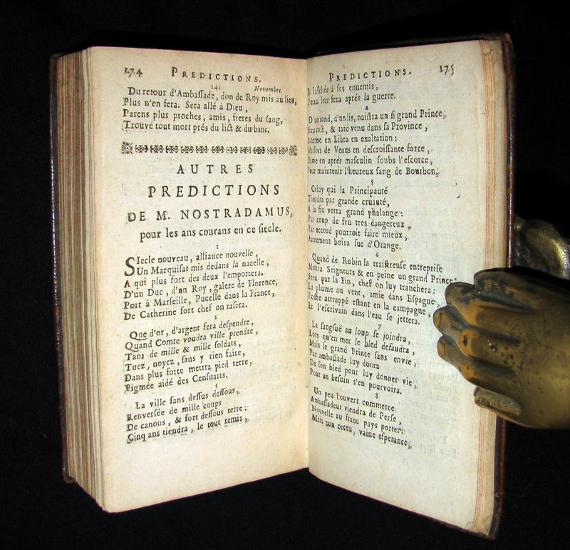 1667 Scarce French Book ~ NOSTRADAMUS Prophecies ~ Les Vrayes Centuries et Propheties.