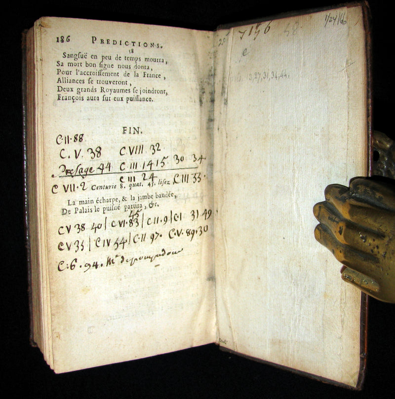 1667 Scarce French Book ~ NOSTRADAMUS Prophecies ~ Les Vrayes Centuries et Propheties.