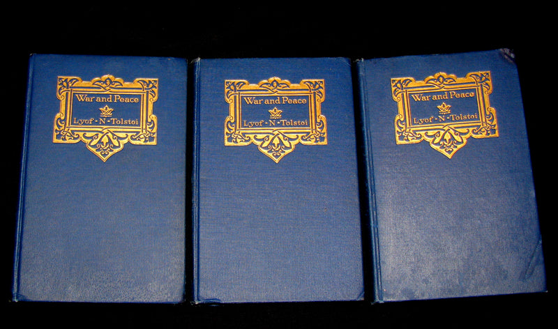 1926 Rare Book set - WAR and PEACE by Count Lev Nikolayevich Tolstoy. Illustrated.