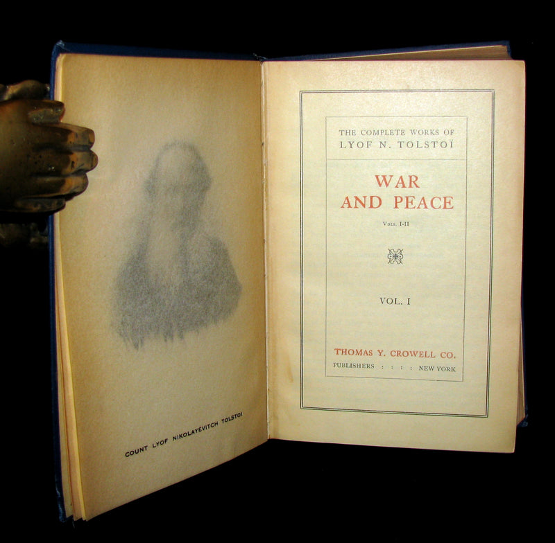 1926 Rare Book set - WAR and PEACE by Count Lev Nikolayevich Tolstoy. Illustrated.