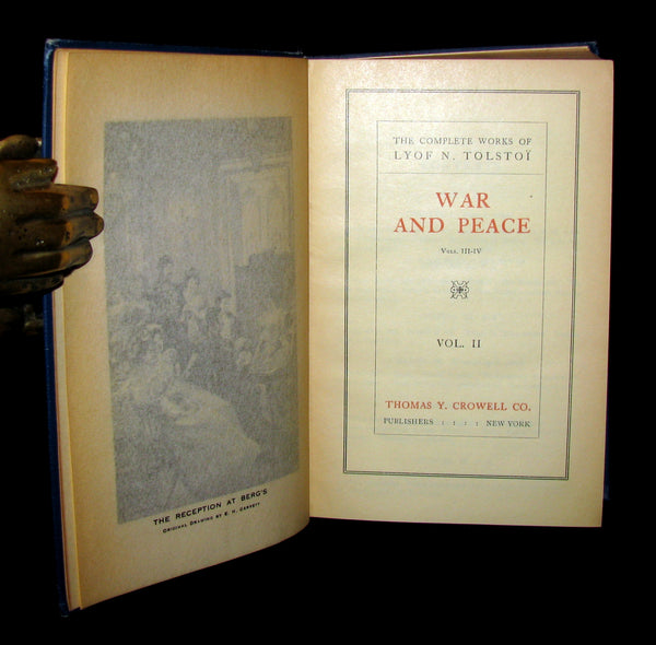 1926 Rare Book set - WAR and PEACE by Count Lev Nikolayevich Tolstoy. Illustrated.