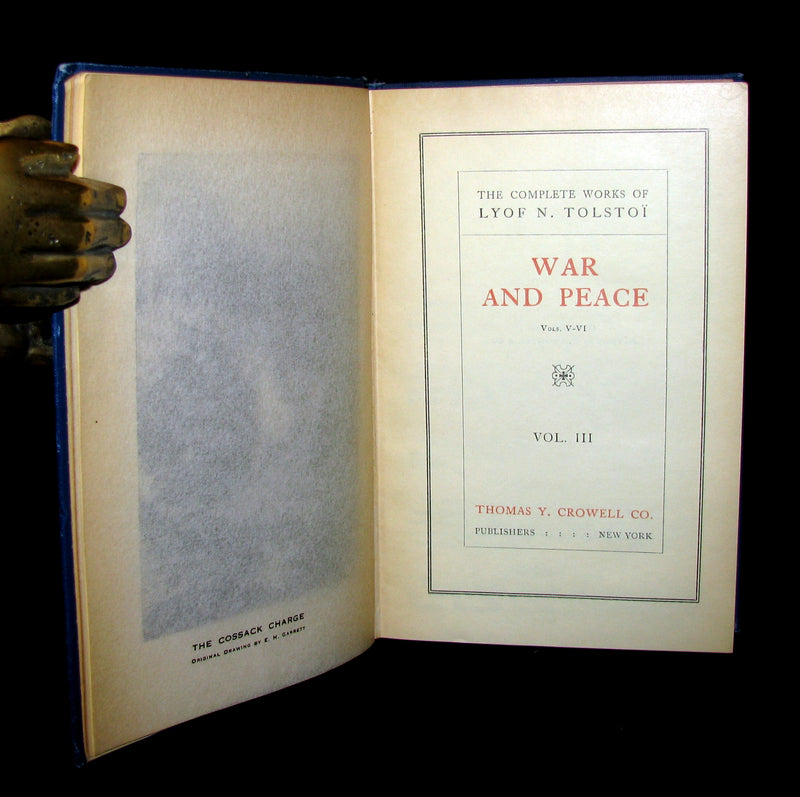 1926 Rare Book set - WAR and PEACE by Count Lev Nikolayevich Tolstoy. Illustrated.