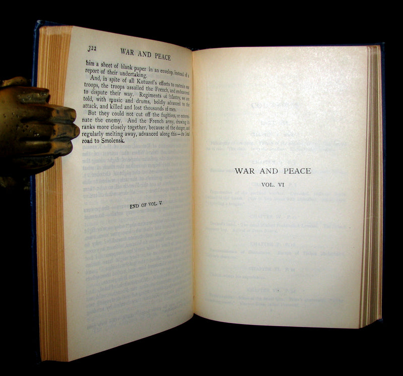 1926 Rare Book set - WAR and PEACE by Count Lev Nikolayevich Tolstoy. Illustrated.