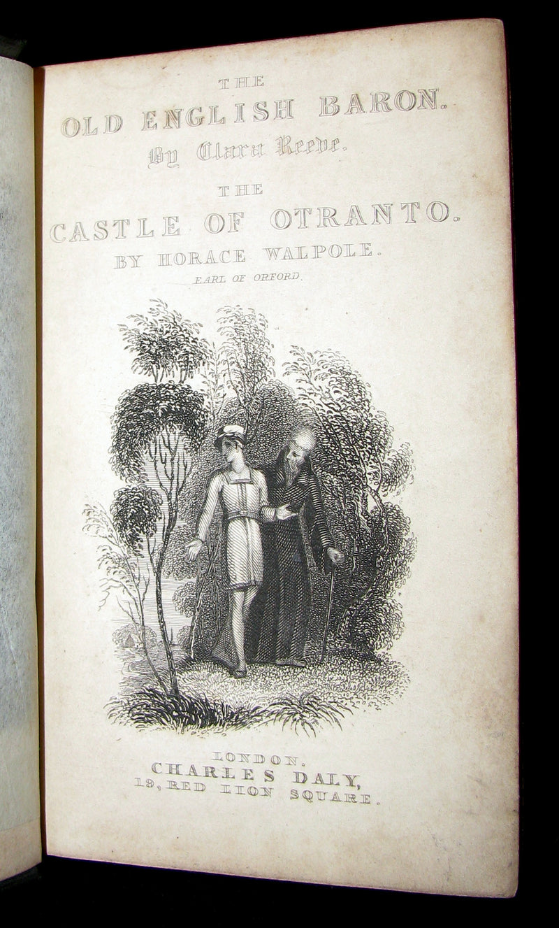 1839 Rare Gothic Book - The Castle of Otranto, (Bound with) The Old English Baron