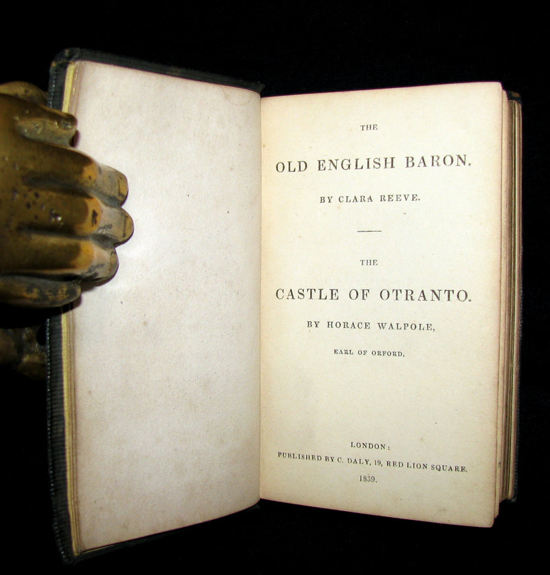 1839 Rare Gothic Book - The Castle of Otranto, (Bound with) The Old English Baron