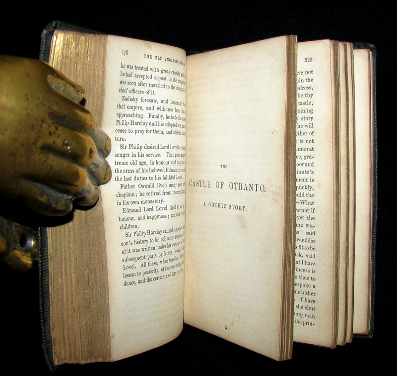 1839 Rare Gothic Book - The Castle of Otranto, (Bound with) The Old English Baron