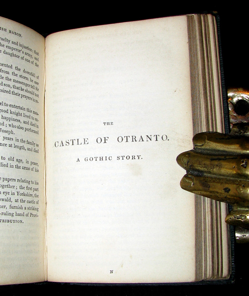 1839 Rare Gothic Book - The Castle of Otranto, (Bound with) The Old English Baron
