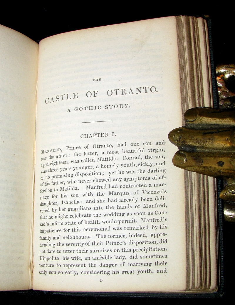 1839 Rare Gothic Book - The Castle of Otranto, (Bound with) The Old English Baron