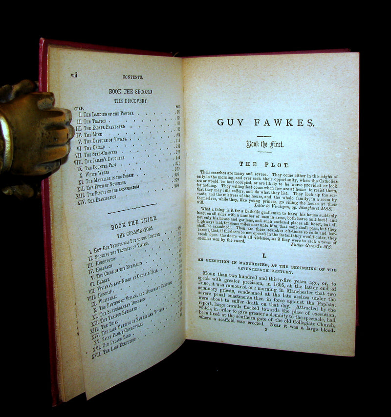 1841 Rare Book - Guy Fawkes, or the Gunpowder Treason by William Harrison Ainsworth