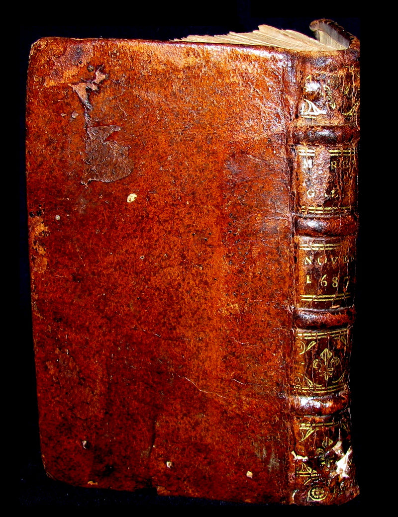 1687 Scarce French Book - Mercure Galant with Folding CASTLE NUOVO illustration